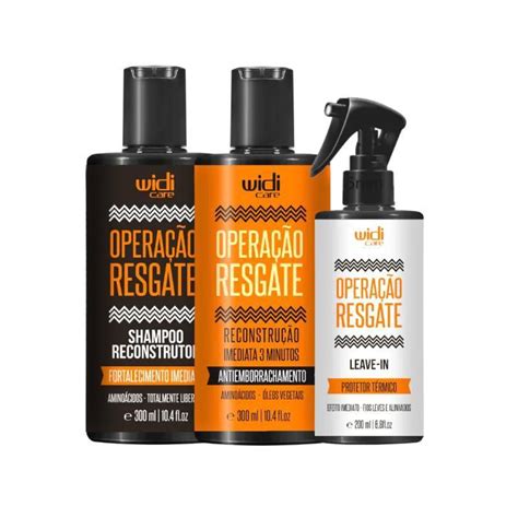 Kit Widi Care Operação Resgate Completo Trio 3 Produtos Máscara