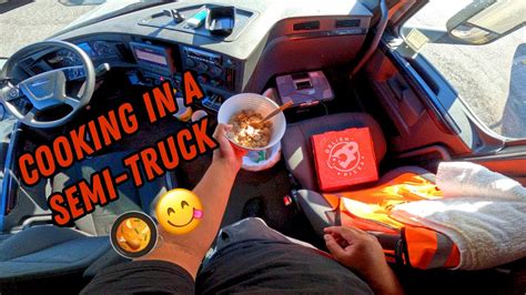 COOKING In My SEMI TRUCK Rookie Truck Driver YouTube