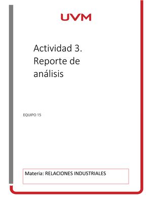 Actividad 2 Reporte de análisis Actividad 2 Reporte de Análisis