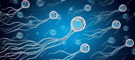 Premium Photo Close Up Of Human Male Sperm Cells Under A Microscope For Scientific Research