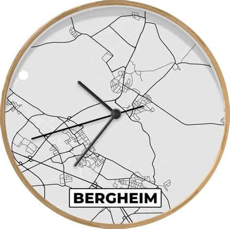 Klok Ø 30 cm Plattegrond Duitsland Stadskaart Kaart