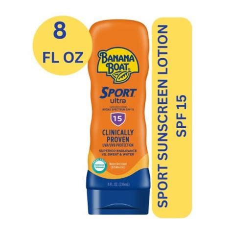 Banana Boat Sport Ultra Sunscreen Lotion SPF 15 Broad Spectrum Superior ...