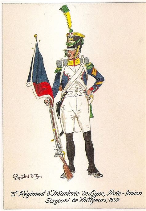 3e Régiment d Infanterie de Ligne Sergeant de Voltigeurs Porte fanion