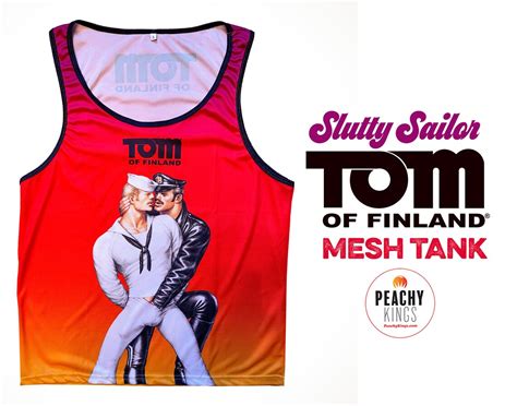 Tom Of Finland Mesh Tank Top Sailor Slut Gay Etsy