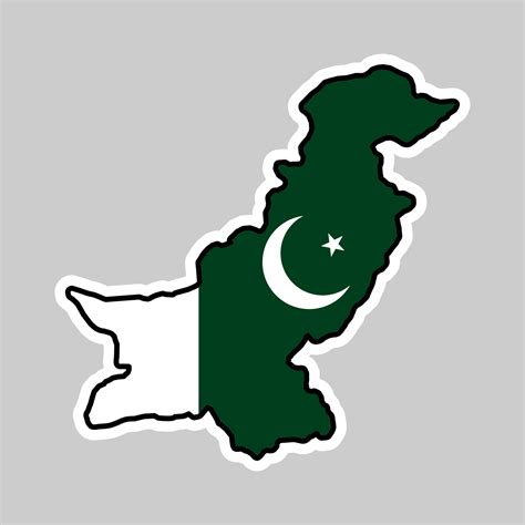 Pakistan flag map illustration. Vector design. 33086683 Vector Art at ...