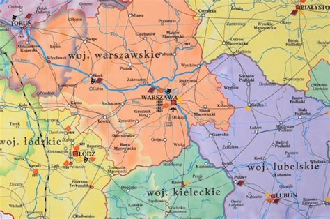 POLSKA 1919 1939 MAPA SZKOLNA DO POWIESZENIA NA ŚCIANĘ