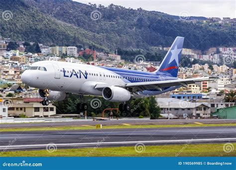 LAN Airbus A320 Airplane Quito Airport in Ecuador Editorial Image ...