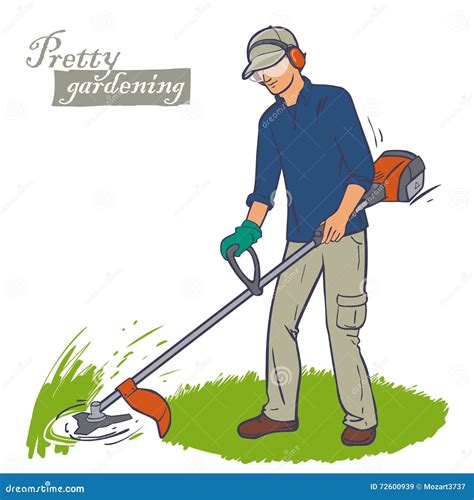 Grass Trimmer Stock Illustrations Grass Trimmer Stock