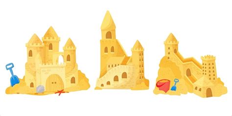 Sand Castle On The Beach A Set Of Buildings On The Beach Games On The