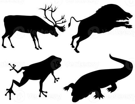 Wildlife Silhouettes Isolated 17164584 PNG