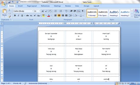 Cara Membuat Label Undangan Otomatis Di Word Excel Mudah Dosenpintar