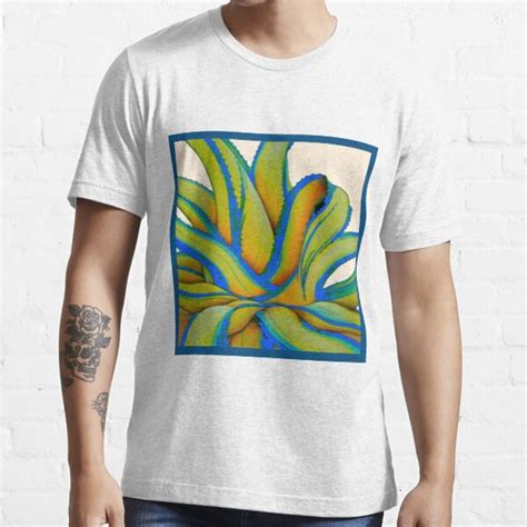 Modern Abstract Striped Agave Cactus Inspired Art T Shirt For Sale