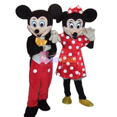 Mickey Mouse And Minnie Mouse Mascot Costume