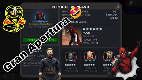 Apertura De Cristales Ivan Oficial De Cobra Kai 7 De 6⭐⭐y Mas🧐🤩 Mcoc Marvel Batalla De