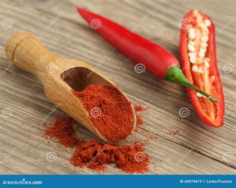 Spice red paprika stock image. Image of herbal, closeup - 64974619