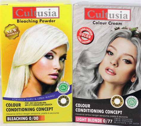 Paket Bleaching Cultusia Dan Hair Color Light Blonde Ml Lazada