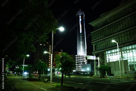 Shimonoseki, Yamaguchi / Japan - Aug 12 2020 : .Cityscape of Buzenda ...