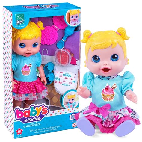 Boneca Babys Collection Comidinha Come E Faz Caquinha Super Toys