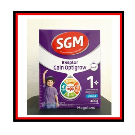 Jual SGM Eksplor Gain Optigrow 1 Plus 1 Vanila 400g Formula Lanjutan