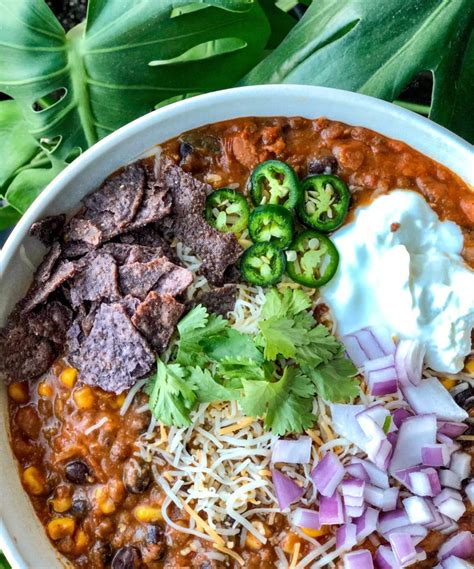 Three Bean Vegetarian Taco Soup (In Instant Pot) - Healthykel