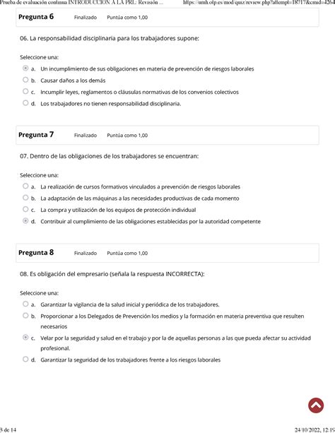 Pec PRUEBA DE EVALUACIÓN CONTINUA INTRODUCCION PRL Pregunta 6