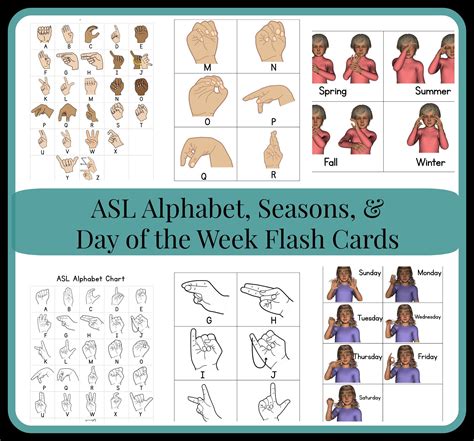 Sign Language Alphabet Printable Flash Cards