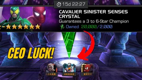 Mcoc 10x Cavalier Sinister Senses Crystal Opening Marvel Contest Of Champions Youtube