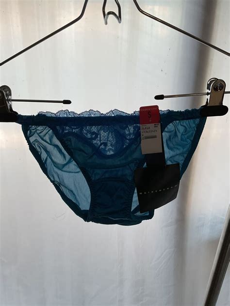 Maidenform Sweet Nothings Classic Satin Lace Bikini Panties 5 Small NWT Blue EBay