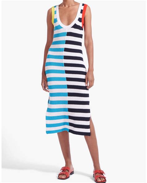 Staud Captain Stripe Knit Seashore Dress Stanley Korshak