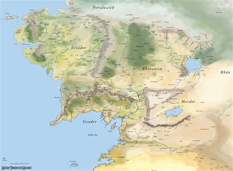 cartes de la terre du milieu taille grand format