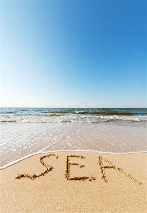 Beach With Sand Word Sex Stock Image Image Of Concept
