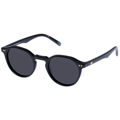 Galavant Black Uni Sex Round Sunglasses Le Specs