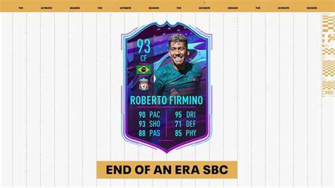 Fifa Sbc Roberto Firmino Fine Di Unera La Carta Speciale End Of An