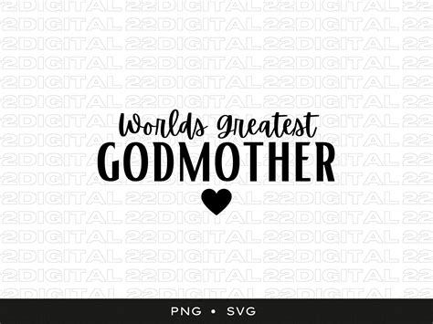 Worlds Best Godmother Svg Fairy Godmother T Mothers Day Svg Momlife