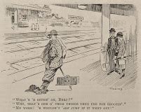 Punch Cartoon By Ridgewell For Sale A Shooting Stick On The Platform