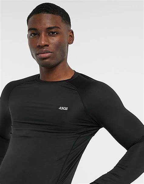 Asos 4505 Icon Muscle Fit Training Long Sleeve T Shirt With Quick Dry