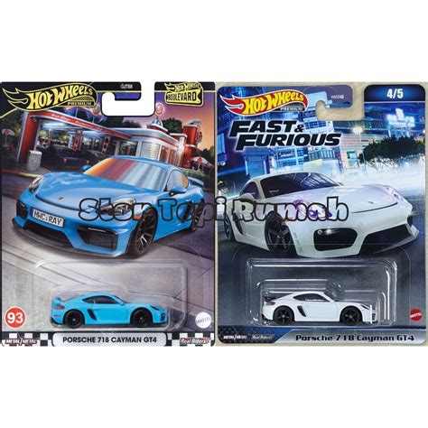 Hot Wheels Premium Porsche Cayman GT HW Fast Furious Boulevard Shopee Malaysia