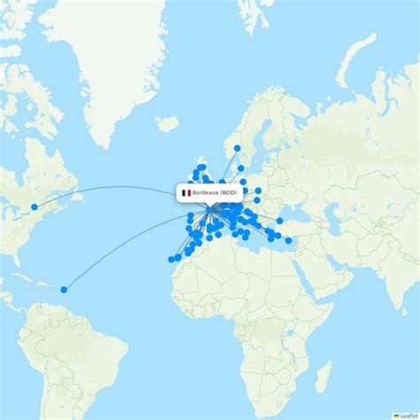 Bordeaux BOD Flight Routes Destinations Flight Routes