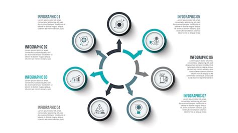 Infograf A De Ciclo Con Plantilla De C Rculo Y Flechas Con Opciones