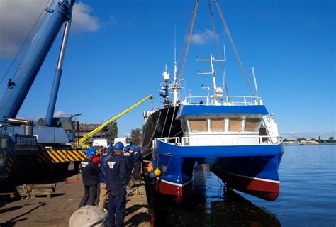 Poltramp Yard Sa Launches Catamaran Workboat For Norwegian Owners