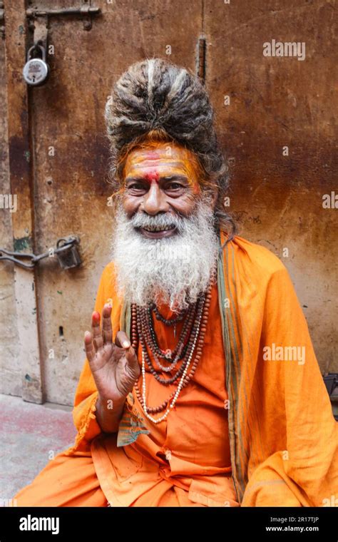 Sadhu Religious Man In Varanasi India Stock Photo Alamy