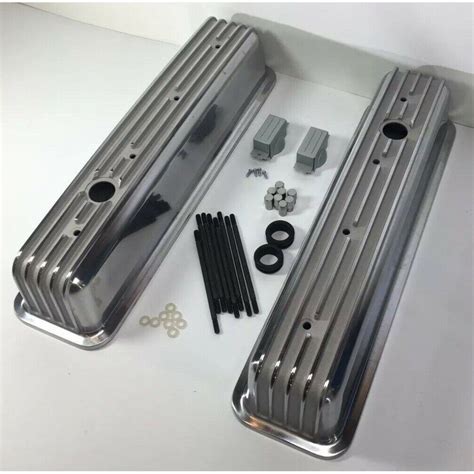 Small Block Chevy Center Bolt Valve Covers Finned Style