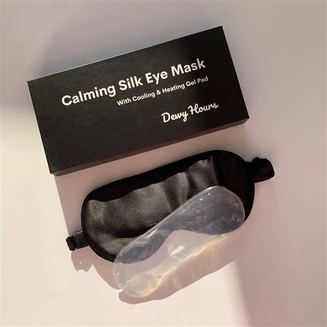 Calming Silk Eye Mask With Removable Gel Pad Dewy Hours