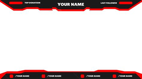 Stream Overlay Template For Twitch Red And Black, Stream Overlay ...