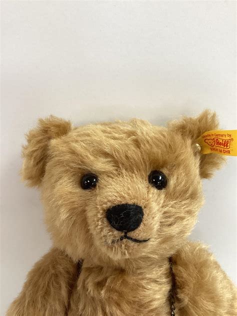 Lot 11 1 2 Steiff Teddy Bear Anniversary Usa Blonde Mohair 4 Jointed Button Eyes Sewn