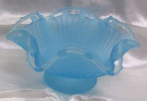 Exquisite Deep Blue Satin Glass Bowl - Always Treasured