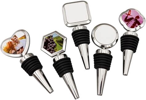 Amazon Sublimation Stainless Steel Wine Stopper Blanks 5 Pack