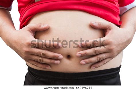 Abdominal Surface Fat Man On White Stock Photo Shutterstock