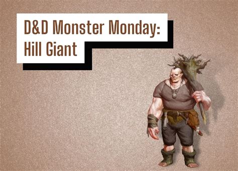 Dandd Monster Monday Hill Giant Dungeonsolvers