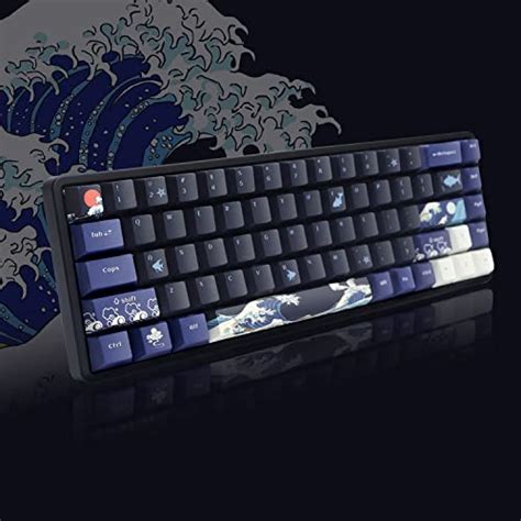 PBT Keycaps 60 Percent Great Wave Off Kanagawa Japanese Keycaps DYE